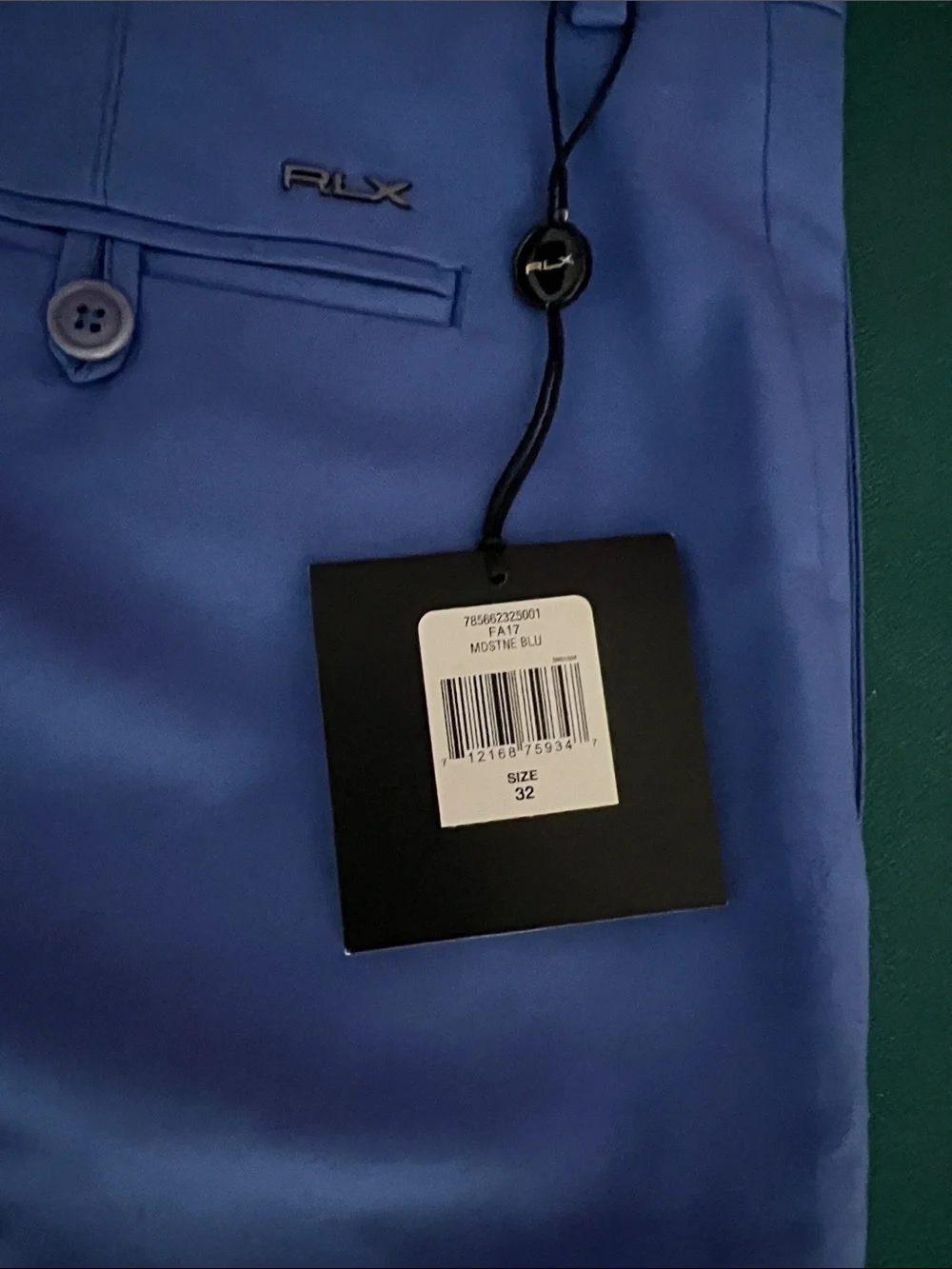 RLX Ralph Lauren Men’s Flat-Front Shorts — Periwinkle Blue